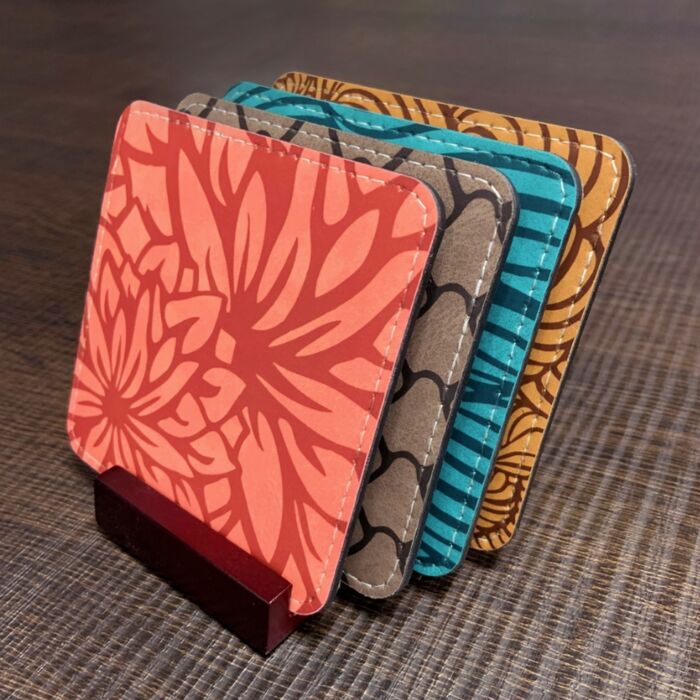 Leather Effect Coaster Square  Thumbnail