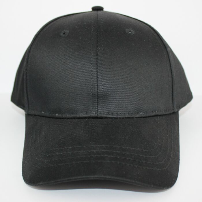 Black Baseball Cap Velcro Strap Thumbnail